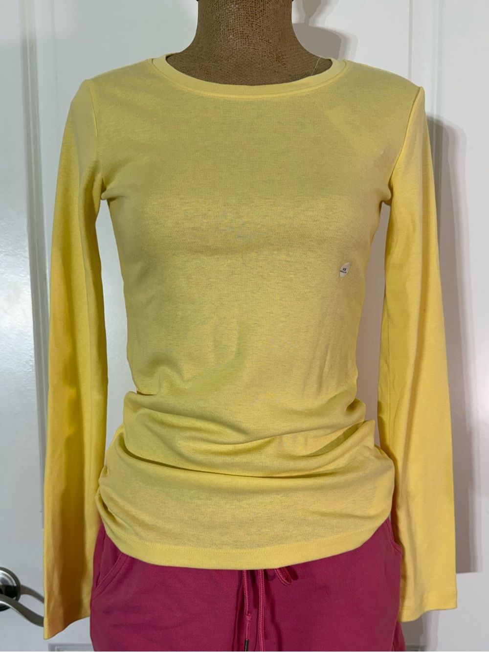 Eddie Bauer Yellow Long-Sleeve Women’s Crew neck Top XS